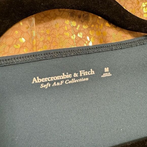 Abercrombie & Fitch Teal Sweetheart Neckline Long Sleeve Bodysuit Medium - Picture 3 of 5